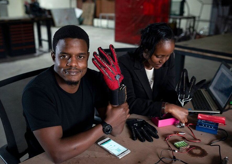 guantes inteligentes traduccion audio lengua señas signos