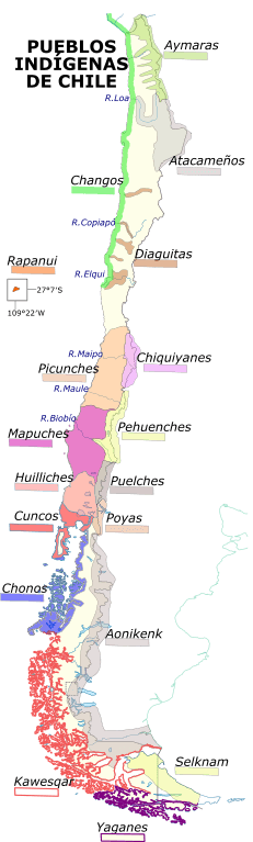 mapa pueblos indigenas chile
